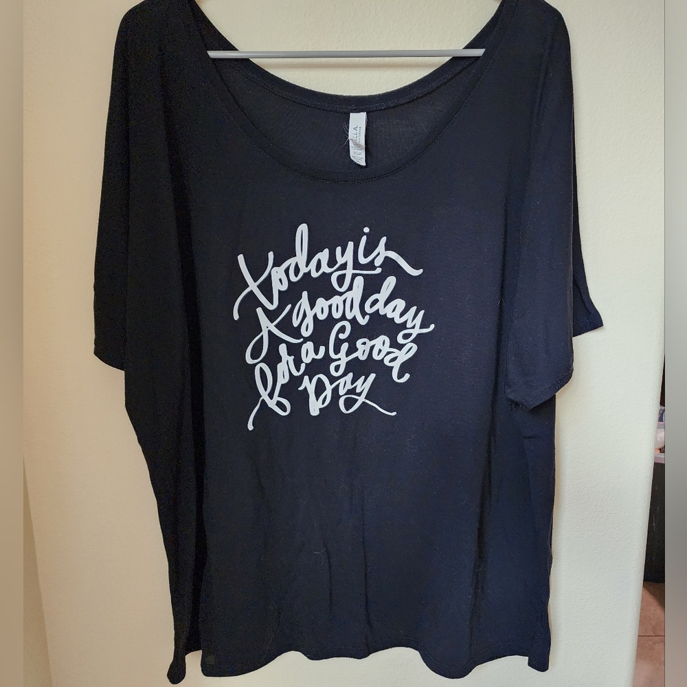 Black Graphic Tee Today Is A Good Day For A Good Day 2XL Soft 80's Grunge 90's